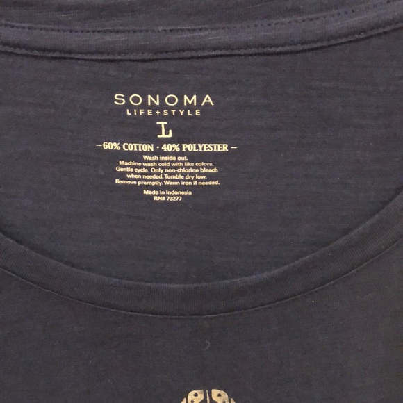 Sonoma dark blue top with long sleeves - Picture 2 of 4